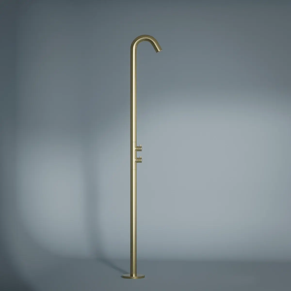 Colonne de douche au sol Intérieur / Extérieur Doré Brossé 316S, Châtelet 