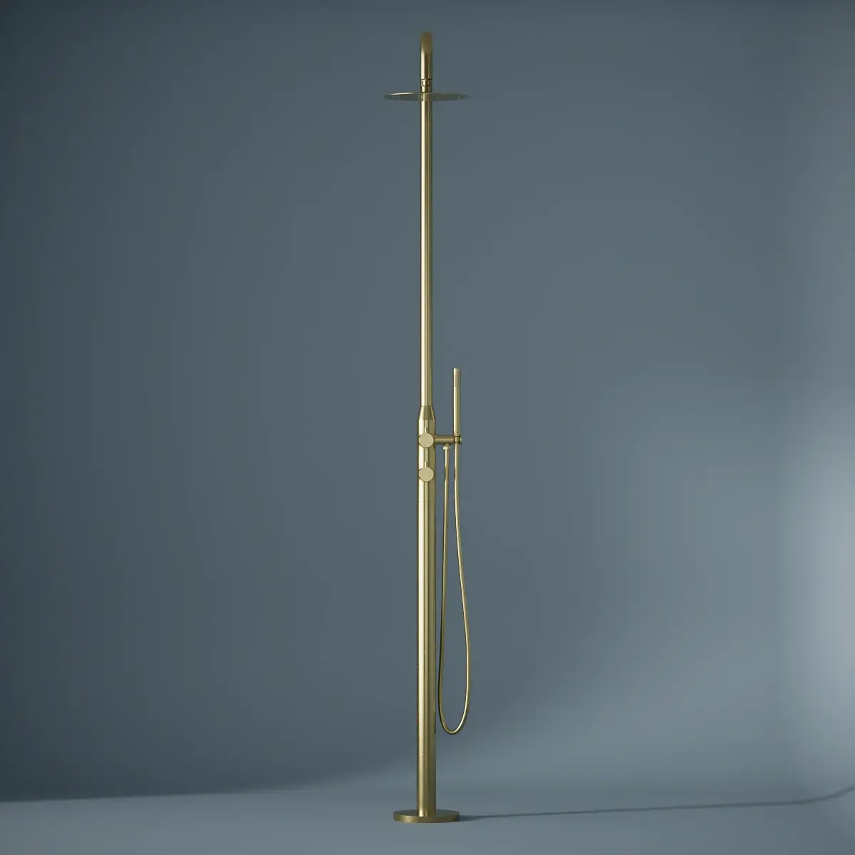 Colonne de Douche au sol Intérieur / Extérieur 316A, Doré brossé, Châtelet