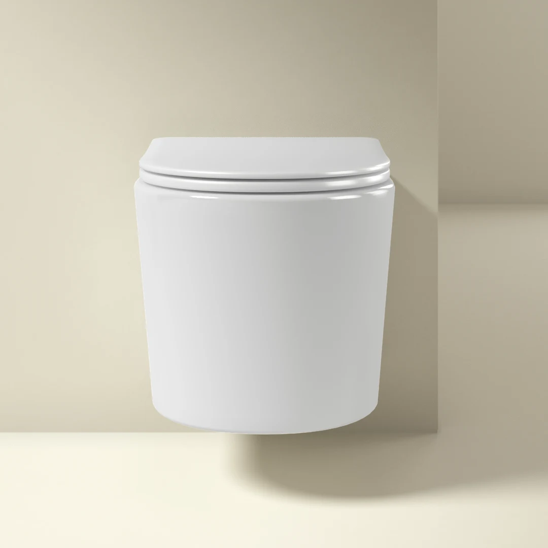 WC Suspendu compact, 49x36,5 cm, Blanc brillant, Flavia
