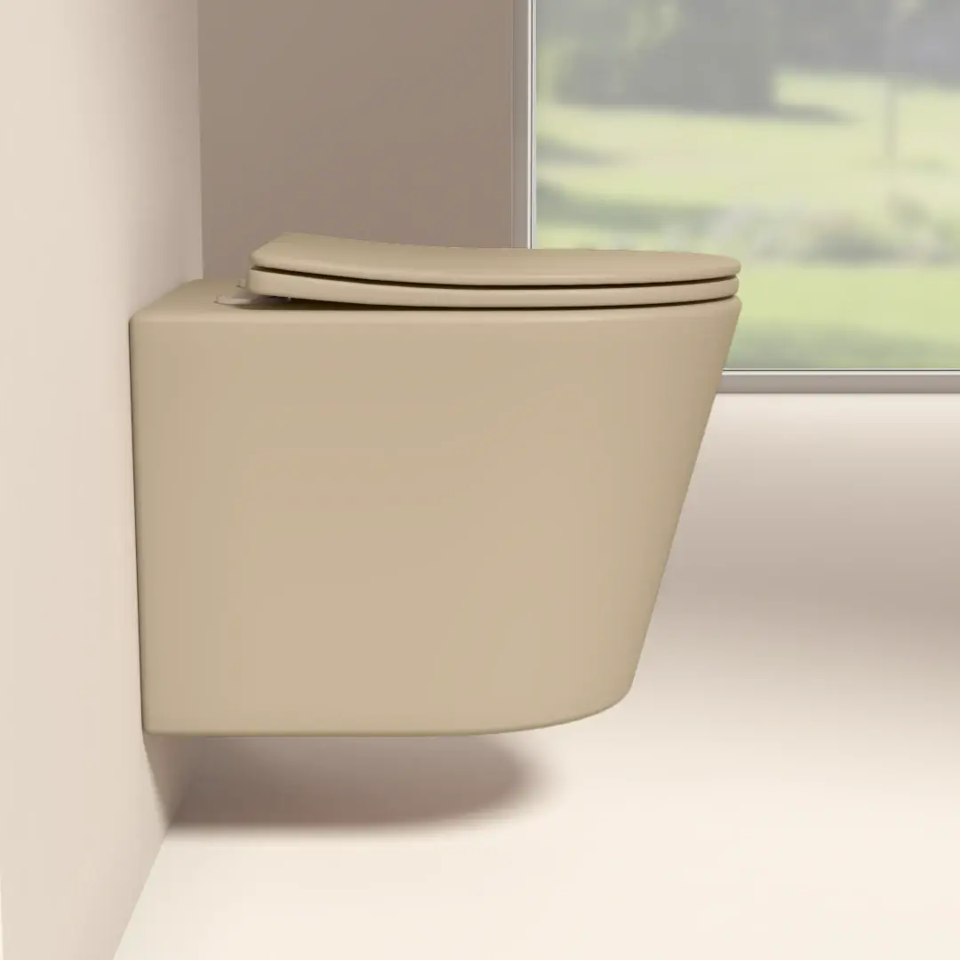 WC Suspendu compact, 49x36,5 cm, Flavia, beige