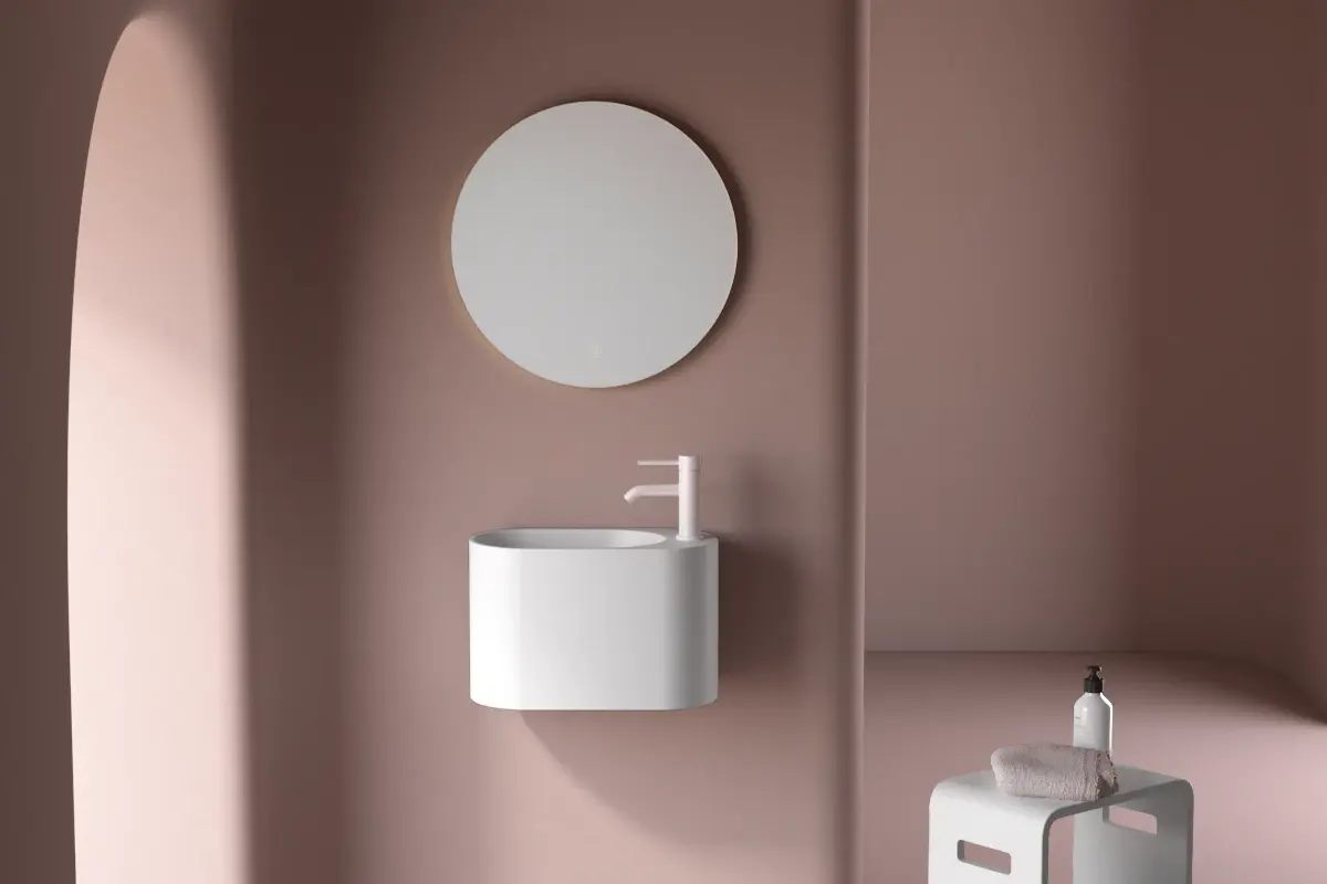 Lave-mains 43 x 22 cm, blanc mat, Ovalo