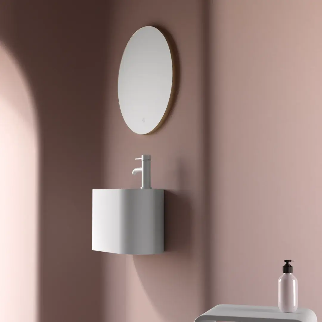 Lave-mains 43 x 22 cm, blanc mat, Ovalo