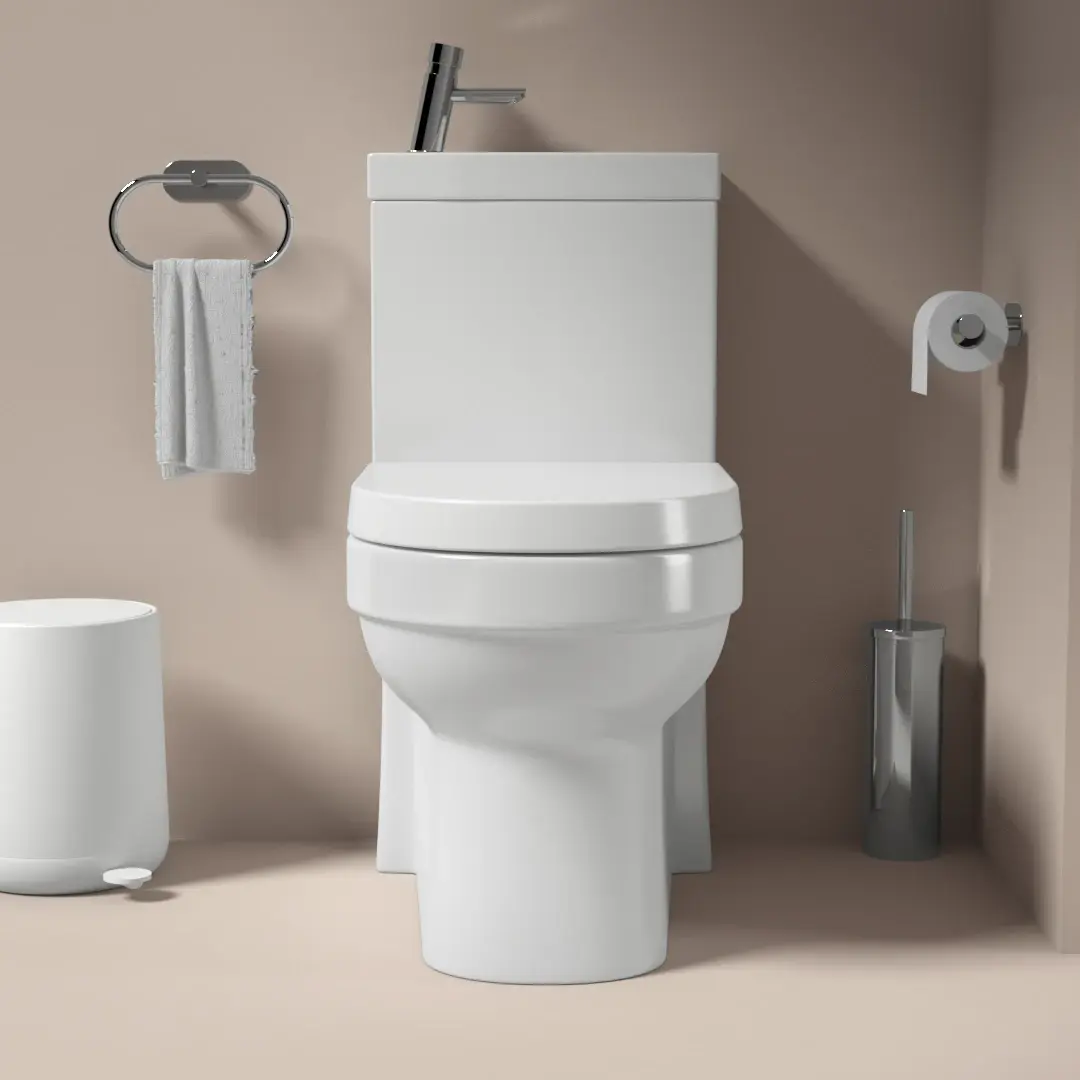 WC à poser avec lave-mains intégré et robinet, Integral