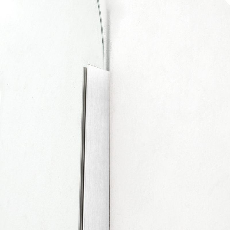 Paroi de douche arrondie 80 à 120 cm, fixe, profilé chrome, Altea Round