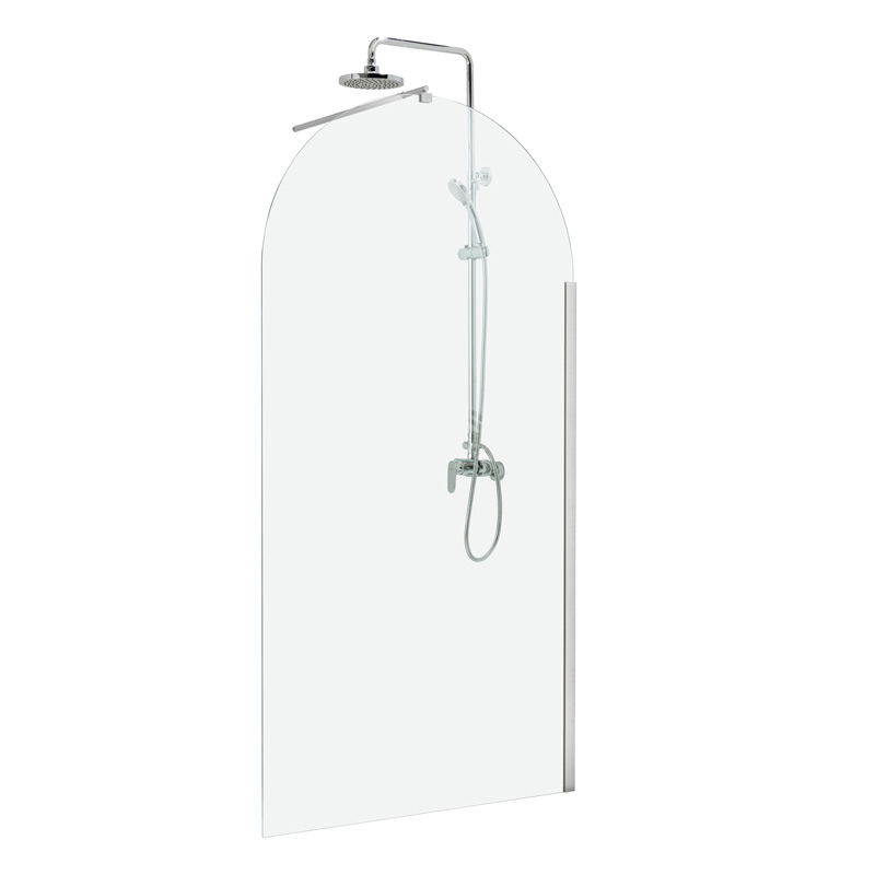 Paroi de douche arrondie 80 à 120 cm, fixe, profilé chrome, Altea Round