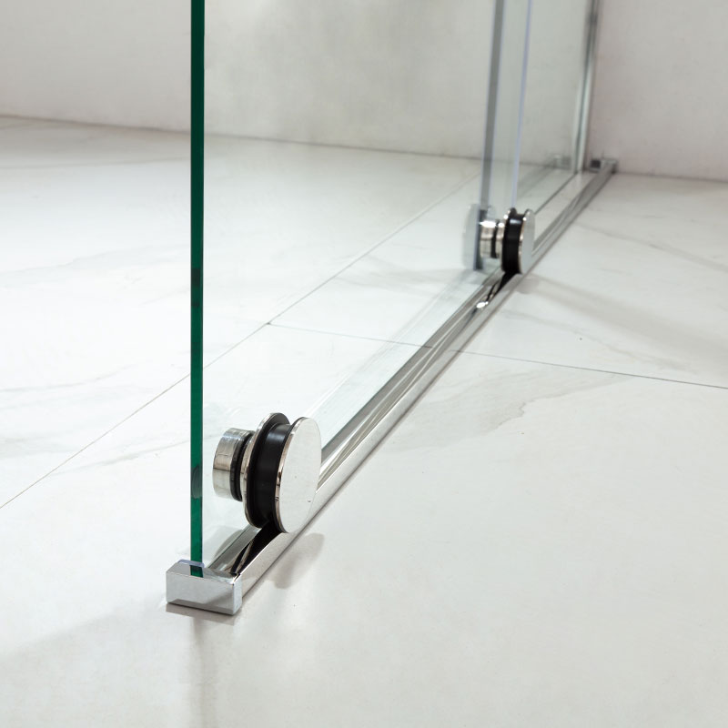 Paroi de douche 120 ou 140 cm, fixe + porte coulissante, profilé chromé, Arca