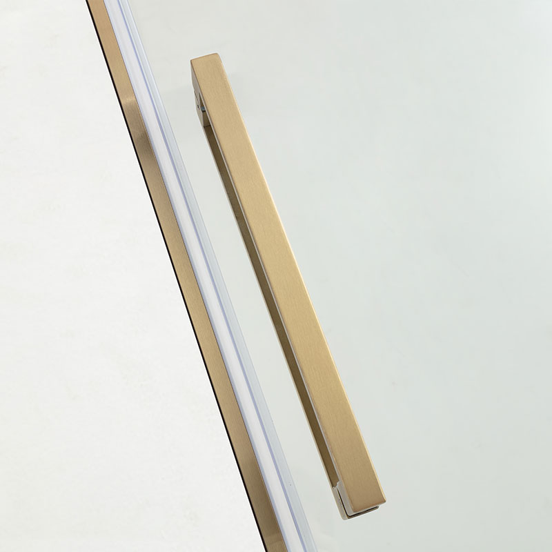 Porte de douche coulissante 100 à 140 cm, doré brossé, Arena 2