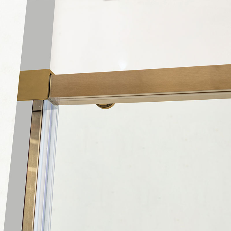Porte de douche coulissante 100 à 140 cm, doré brossé, Arena 2