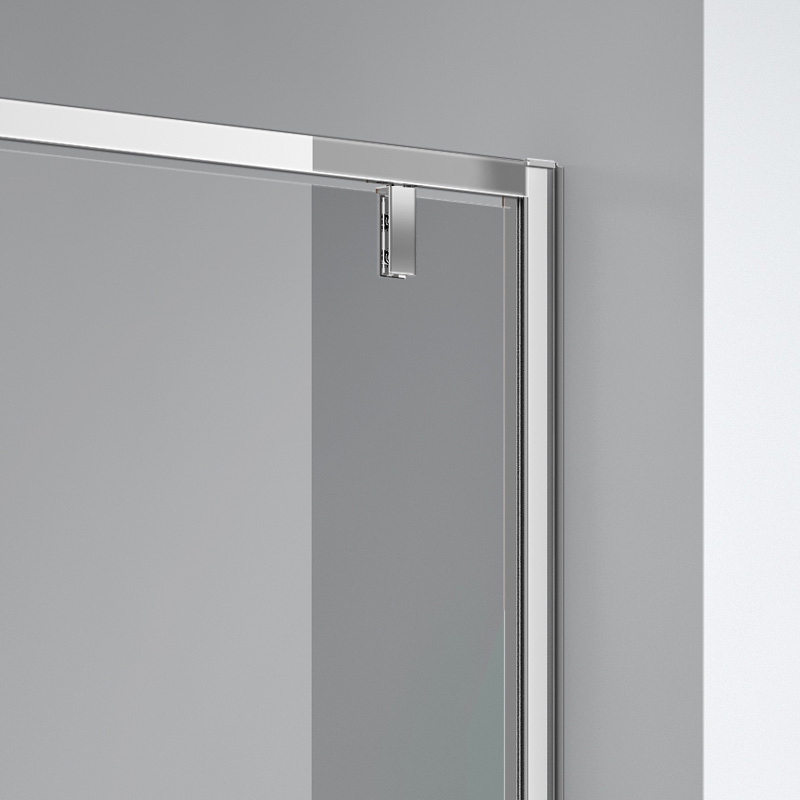 Porte de douche pivotante, Sur-mesure de 58 à 95,4 cm, Chrome, Arena