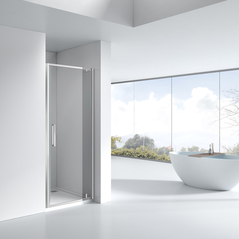 Porte de douche pivotante, Sur-mesure de 58 à 95,4 cm, Chrome, Arena