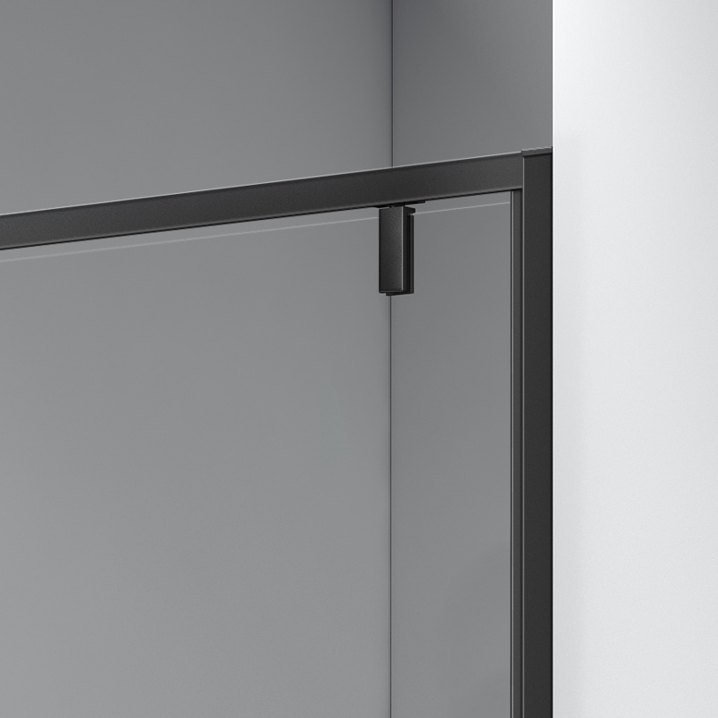 Porte de douche pivotante, Sur mesure de 58 à 95,4 cm, Noir brossé, Arena