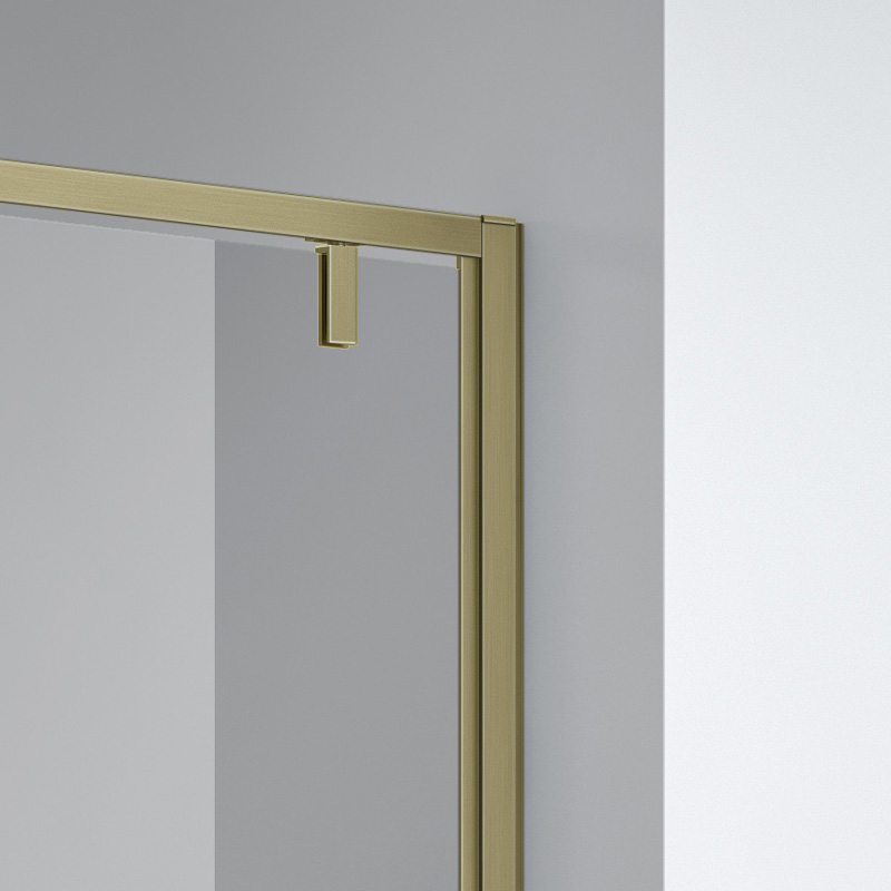 Porte de douche pivotante, Sur mesure de 58 à 95,4 cm, Doré brossé, Arena