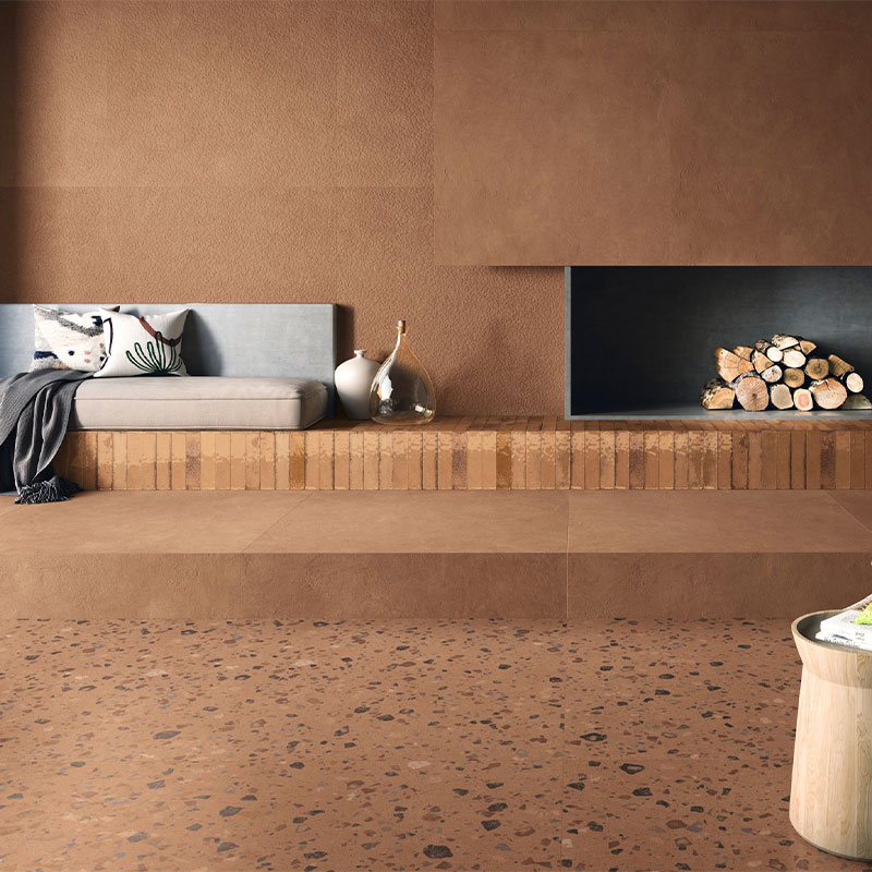 Carrelage sol et mur, 60x60 Argillae Coccio Terra