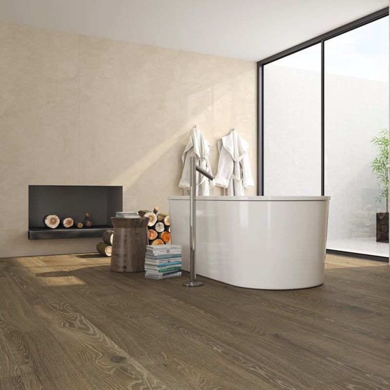 Carrelage parquet Yara Roble sol et mur 20x200cm, épaisseur 6mm