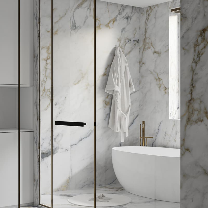 Revêtement mural Carrara, 122x244 cm Ocre Mat, B'organic®