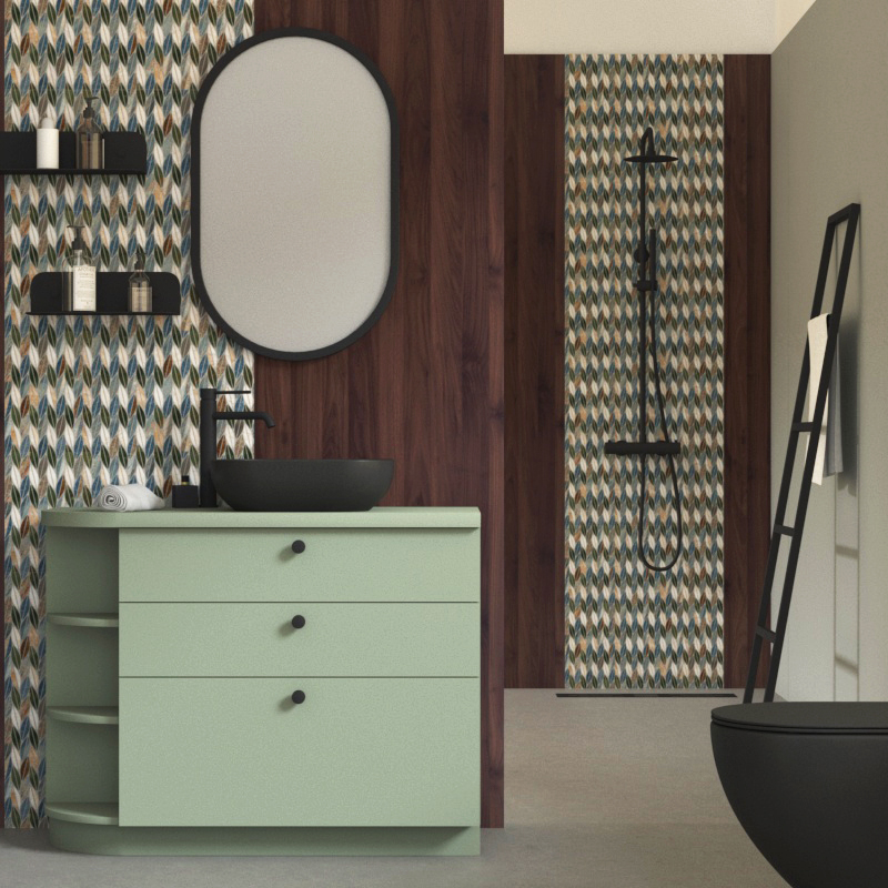 Revêtement mural 60x240 cm, noyer, B'Wall ®esin-Wood