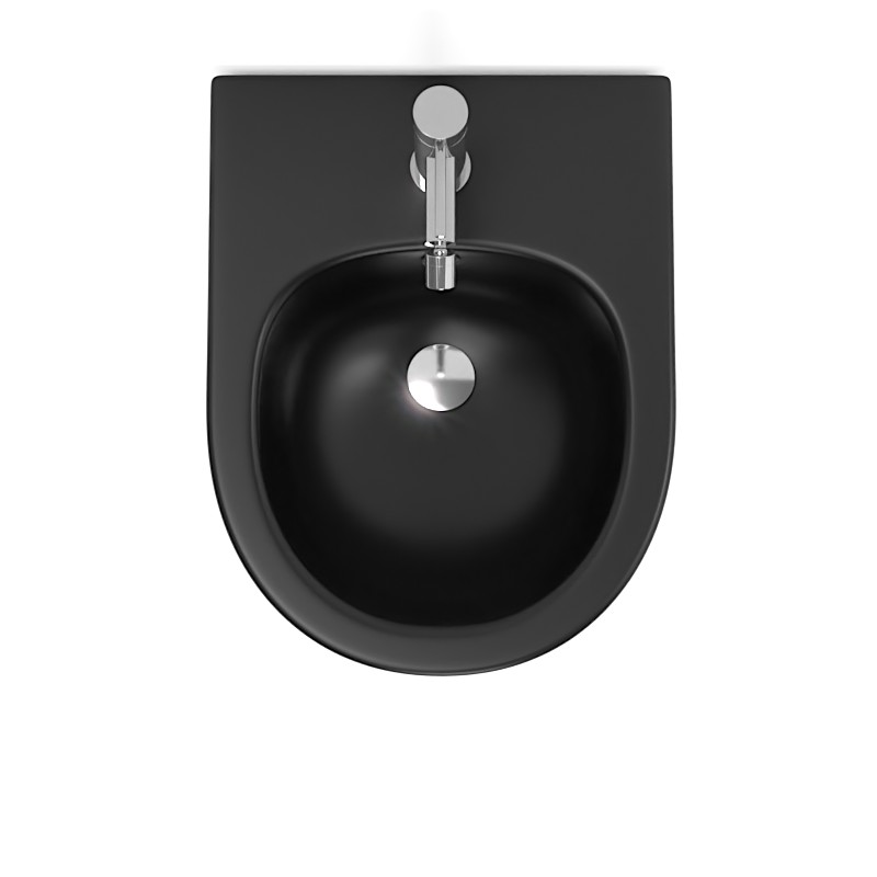Bidet Suspendu, 48x37, Celia, Noir mat