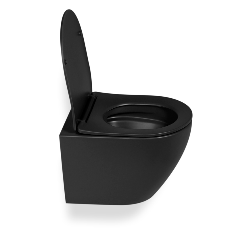 WC Suspendu compact, 49x37 cm, Celia, Noir mat