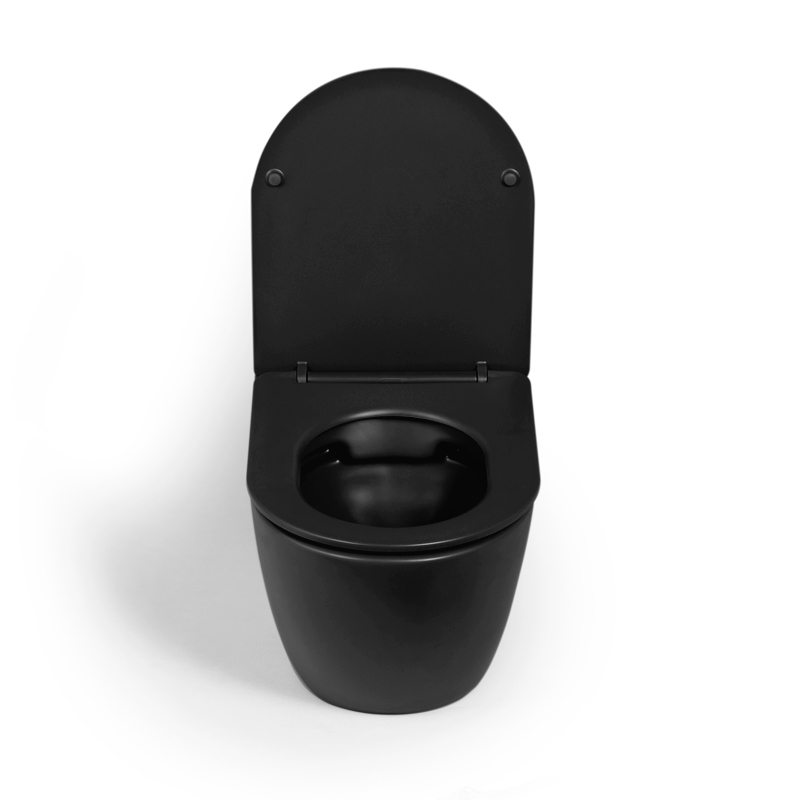 WC Suspendu compact, 49x37 cm, Celia, Noir mat