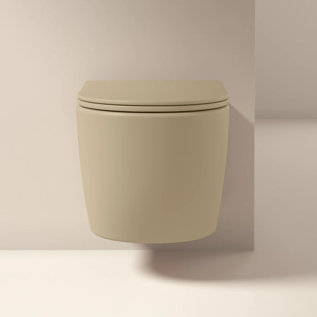 WC Suspendu compact, 49x37 cm, Cappuccino mat, Celia