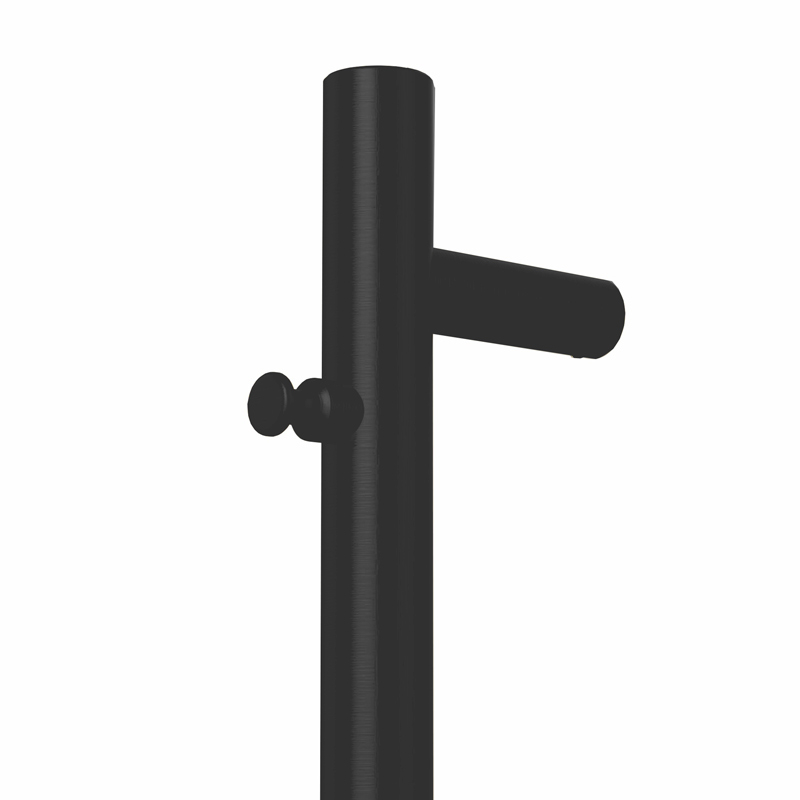 Chauffe serviette électrique 75W 145X32  Noir mat, Châtelet
