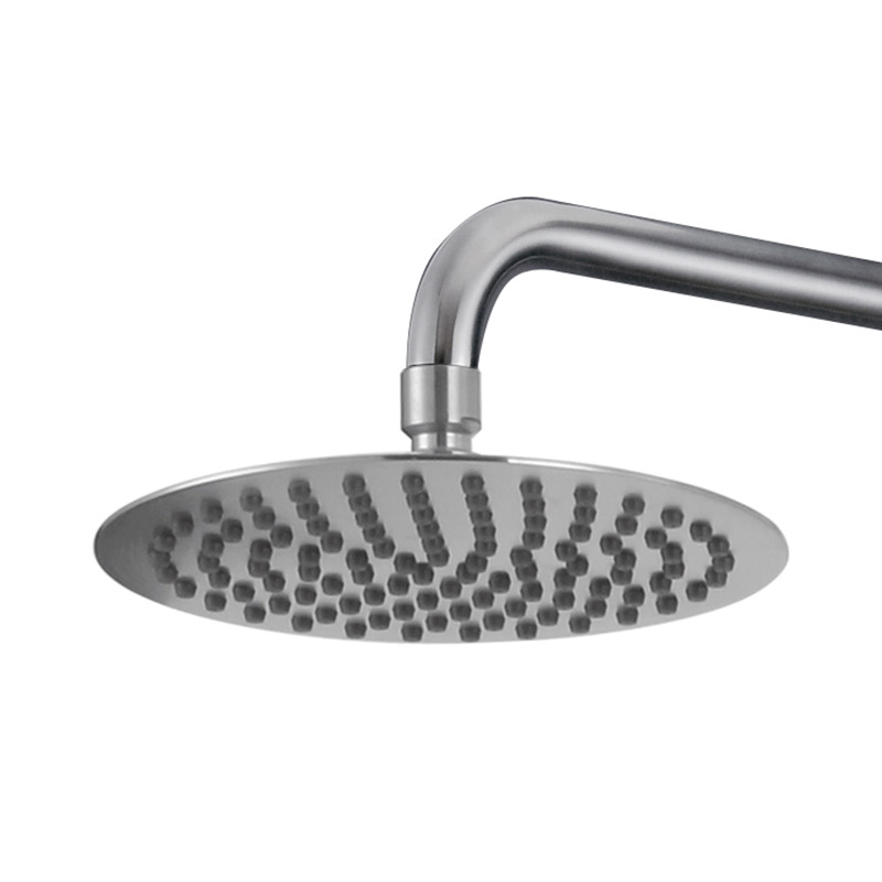 Colonne de douche avec mitigeur thermostatique, Ø25cm, inox brossé, Châtelet
