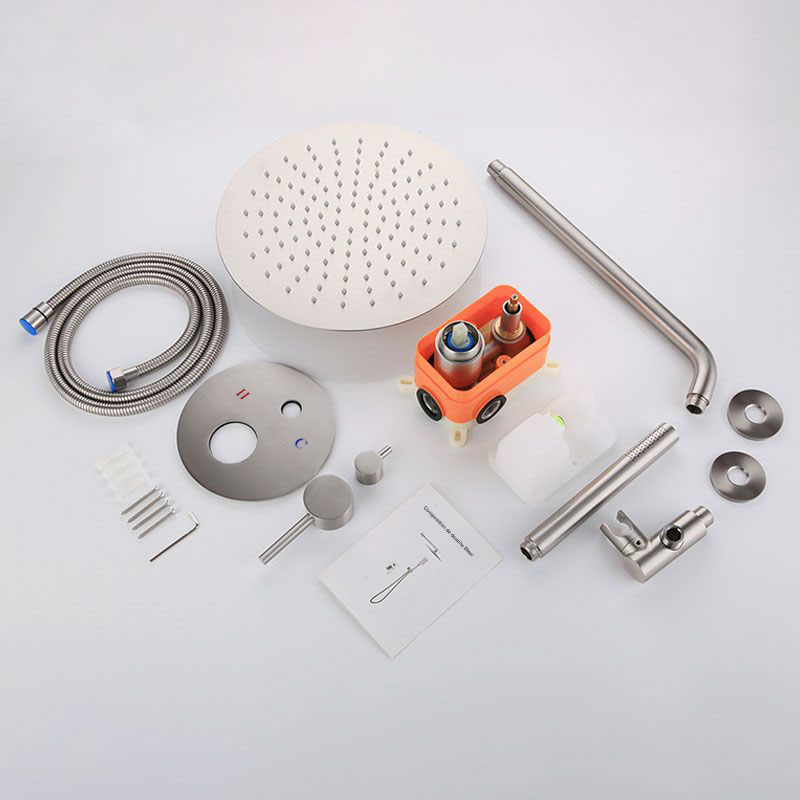 Pack robinetterie mitigeur douche à encastrer, inox brossé, 2 sorties, Châtelet