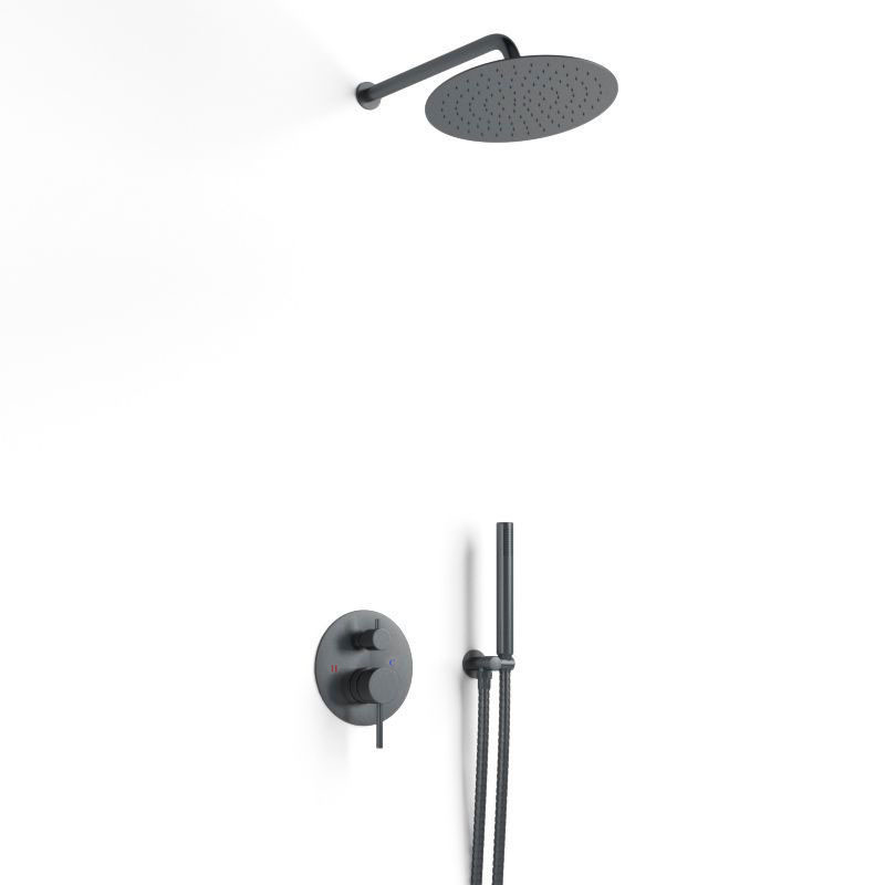 Composition mitigeur de douche encastrée gris anthracite, Châtelet