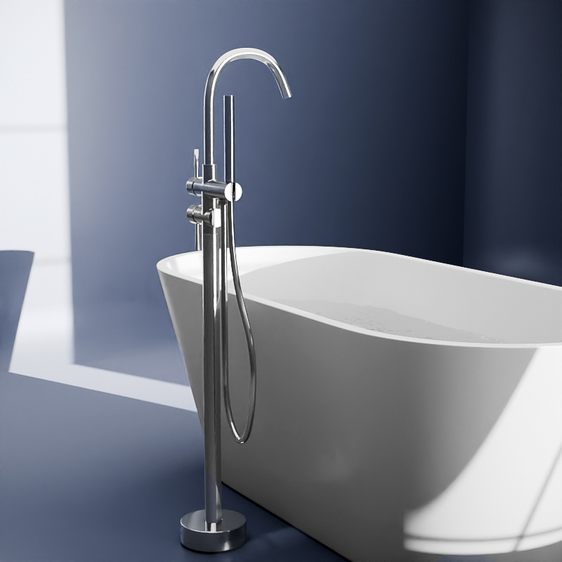 Robinet mitigeur de baignoire sur pied, chromé, Châtelet III