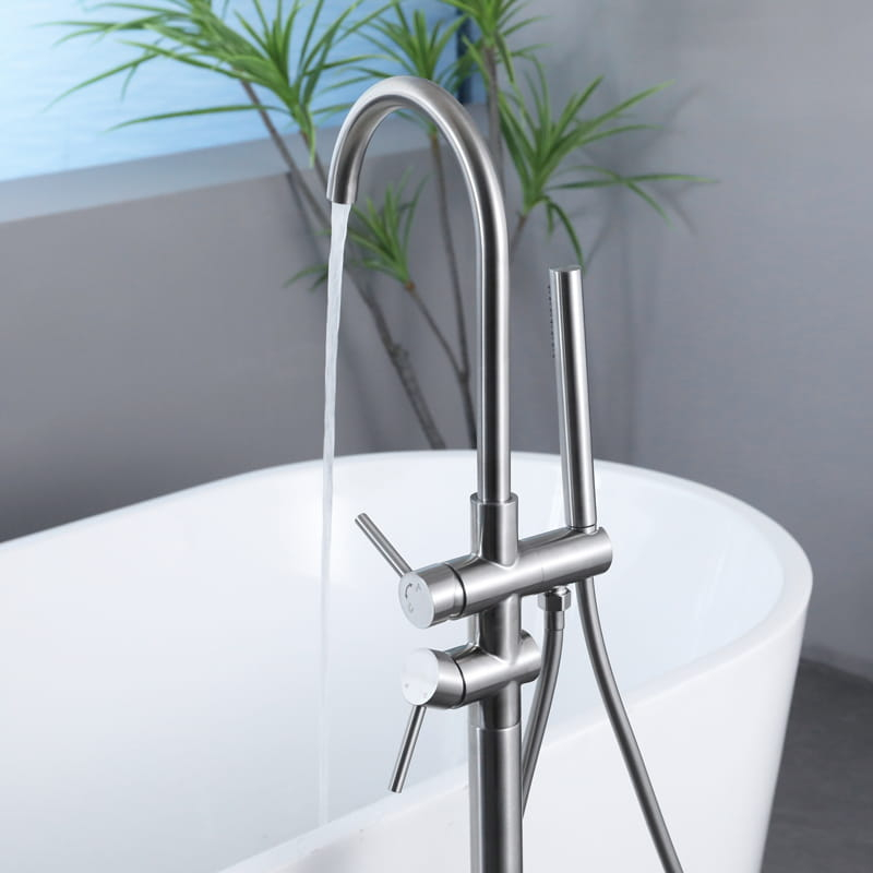 Robinet mitigeur de baignoire sur pied, chromé, Châtelet III