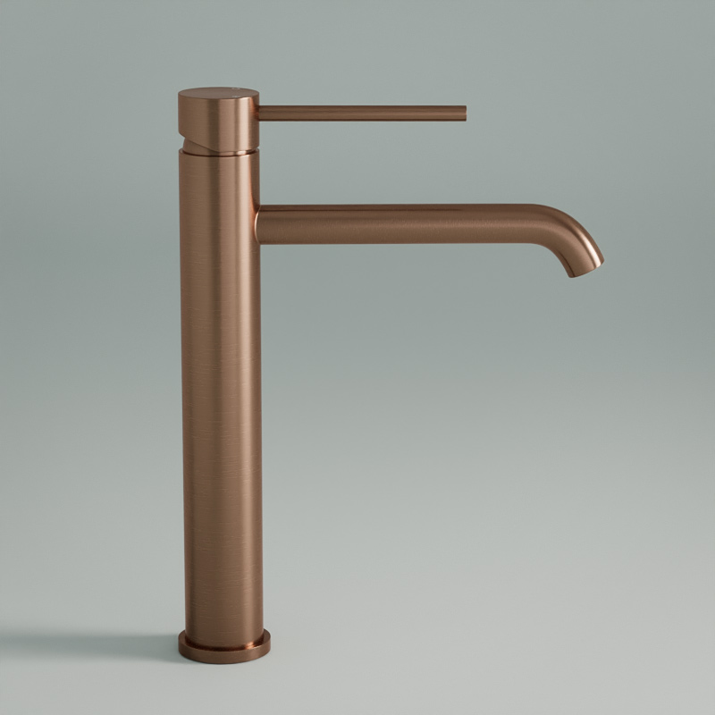 Robinet mitigeur lavabo haut cuivré brossé, Châtelet III