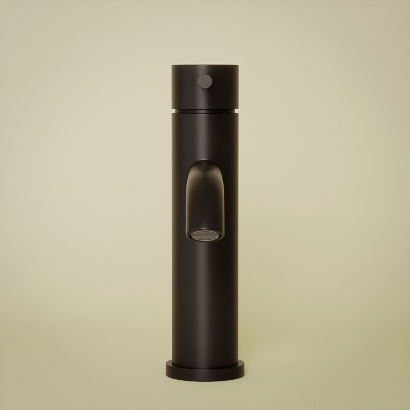 Robinet mitigeur lavabo noir brossé, Châtelet