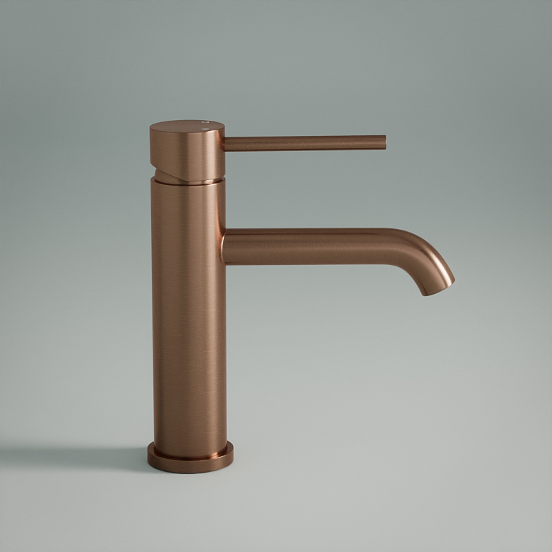 Robinet mitigeur lavabo cuivré brossé, Châtelet