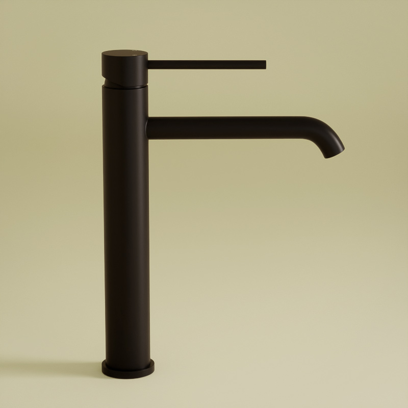 Robinet mitigeur lavabo haut noir brossé, Châtelet III