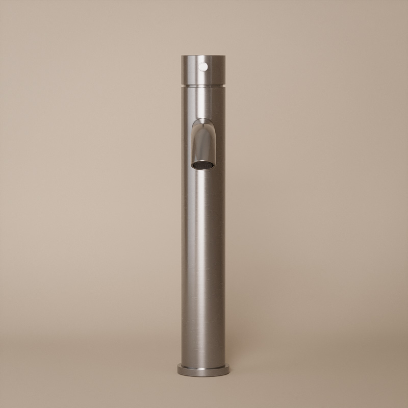 Mitigeur lavabo haut inox brossé, Châtelet