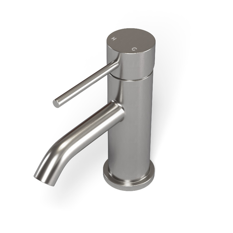 Robinet mitigeur lave-mains, Châtelet, inox brossé