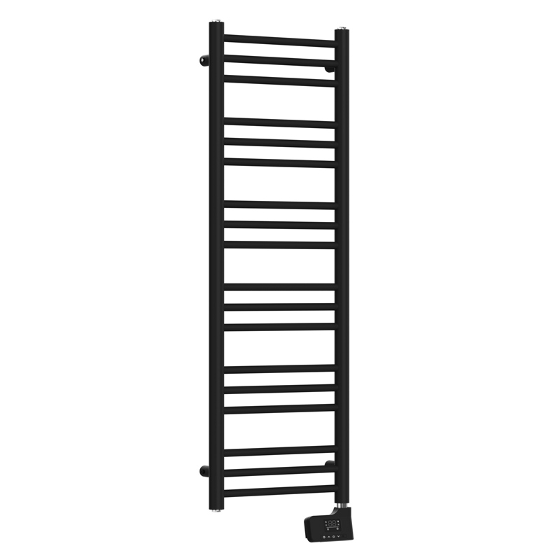 Sèche-serviette électrique, 500W, 40x120x9.2 cm, Noir mat, Châtelet