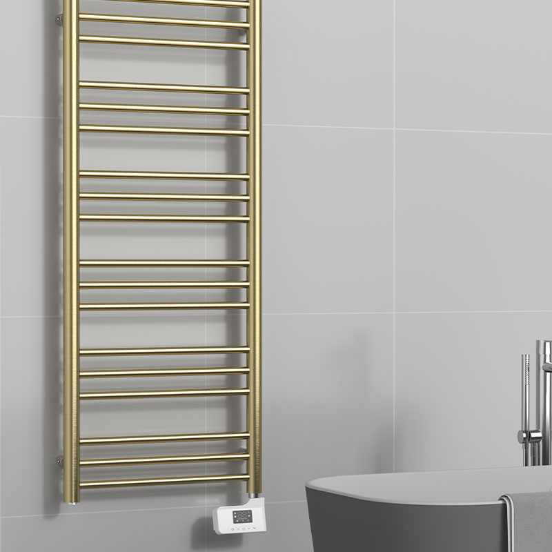 Sèche-Serviettes électrique, 120x50 cm, 500W, Doré brossé, Châtelet