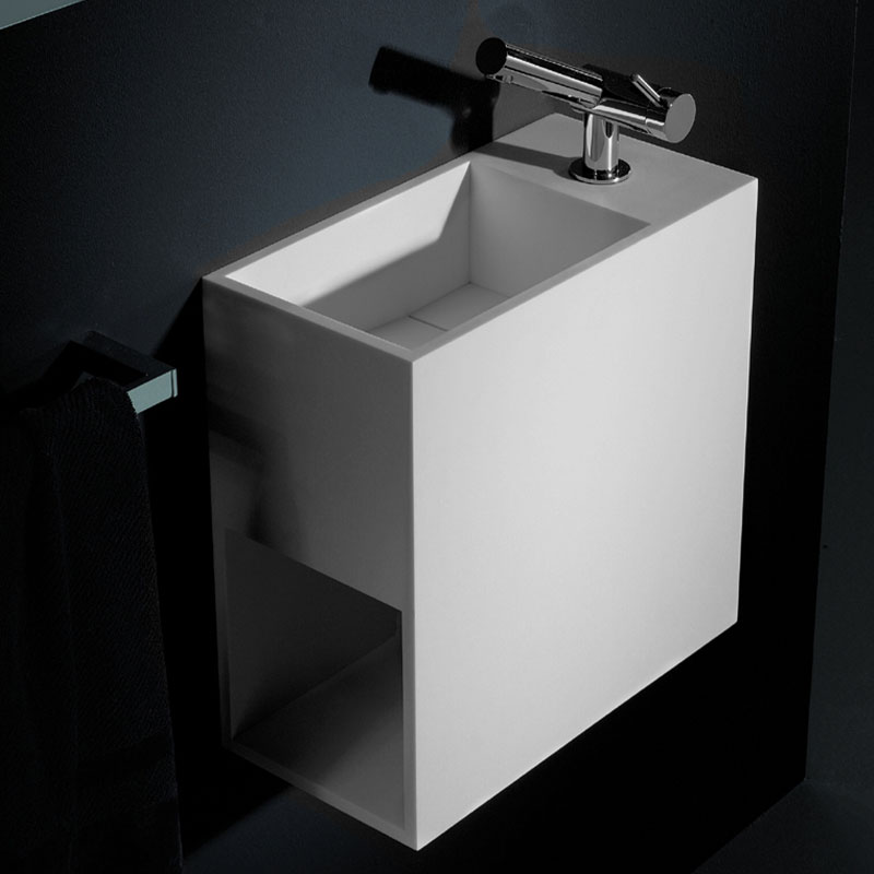 Lave-mains 40 x 20 cm, Résine minérale, Compact