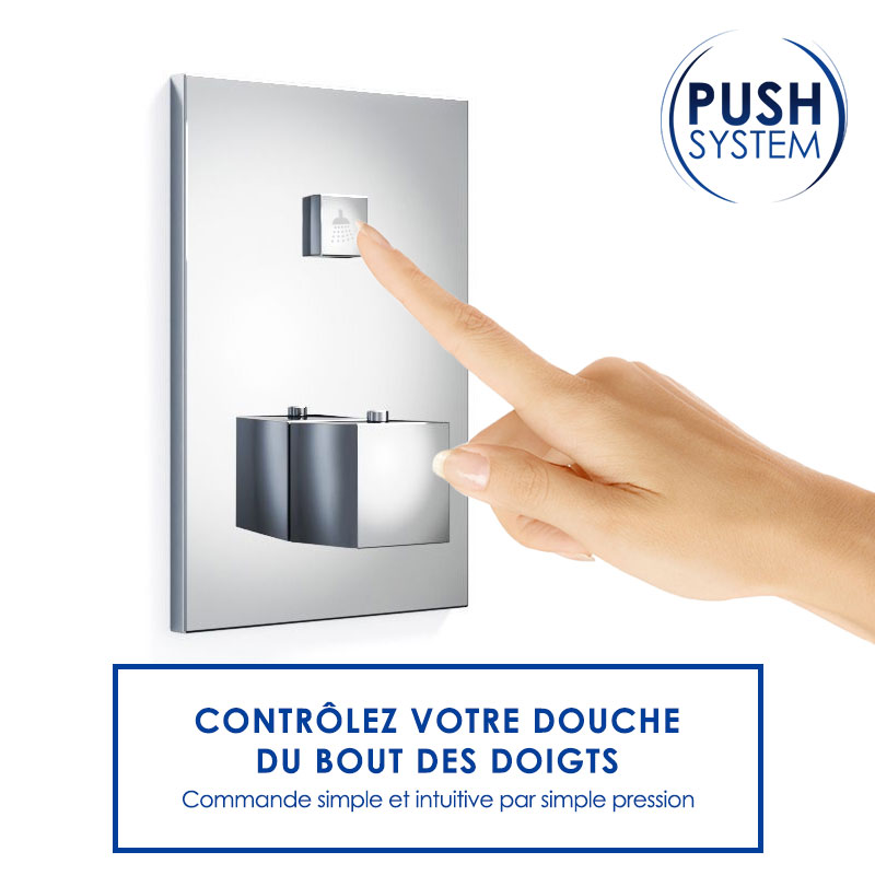 Pack douche thermostatique, 1 sortie, Push Line 1