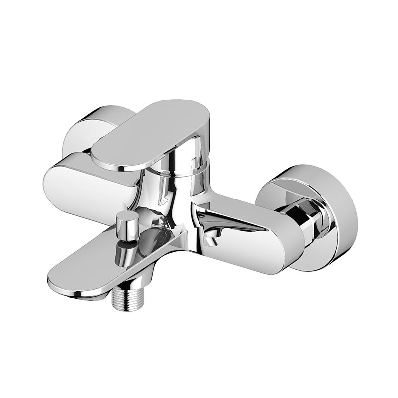 composition Robinet mitigeur bain douche externe chromé, Seine