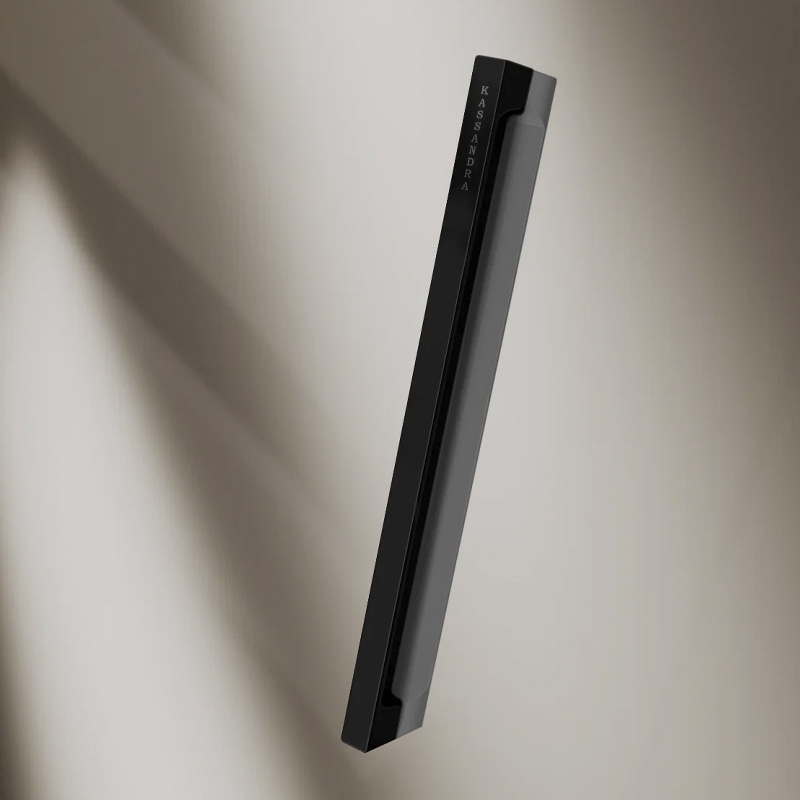 Porte de douche coulissante sur mesure, de 106 à 182.6cm, profilé noir mat, Delta
