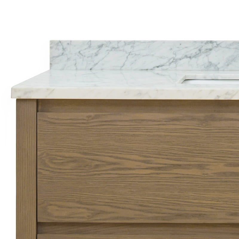 Meuble avec plan vasque, 120x50x90 cm, Fresne calacata, Diana