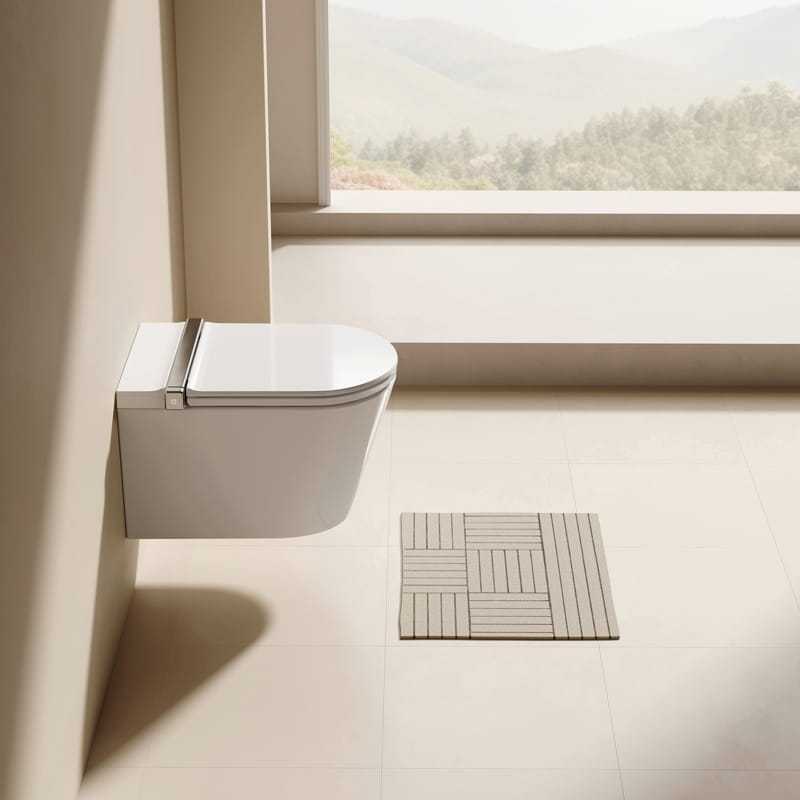 WC suspendu intelligent avec réservoir intégré + Bâti support, E-Flow