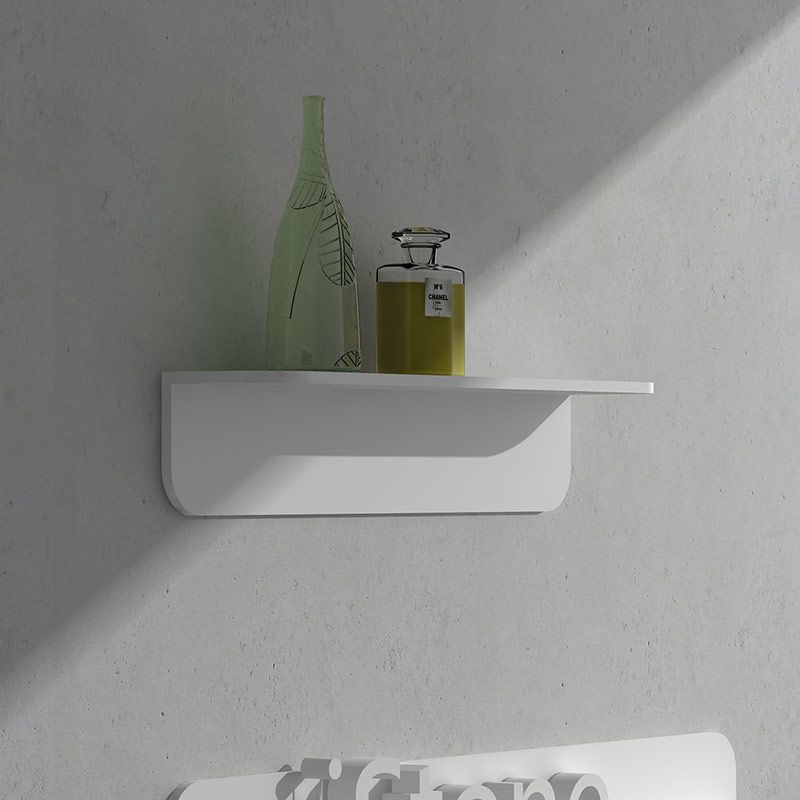 Etagère murale, 60 à 120 cm, blanc mat, Solid surface