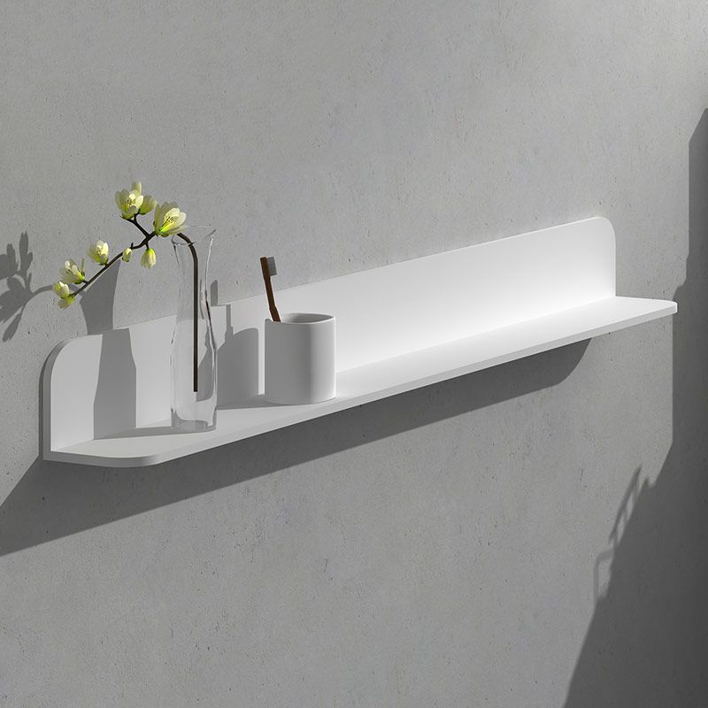 Etagère murale, 60 à 120 cm, blanc mat, Solid surface