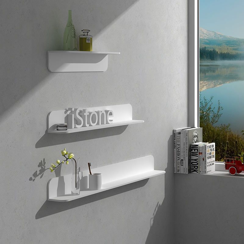 Etagère murale, 60 à 120 cm, blanc mat, Solid surface