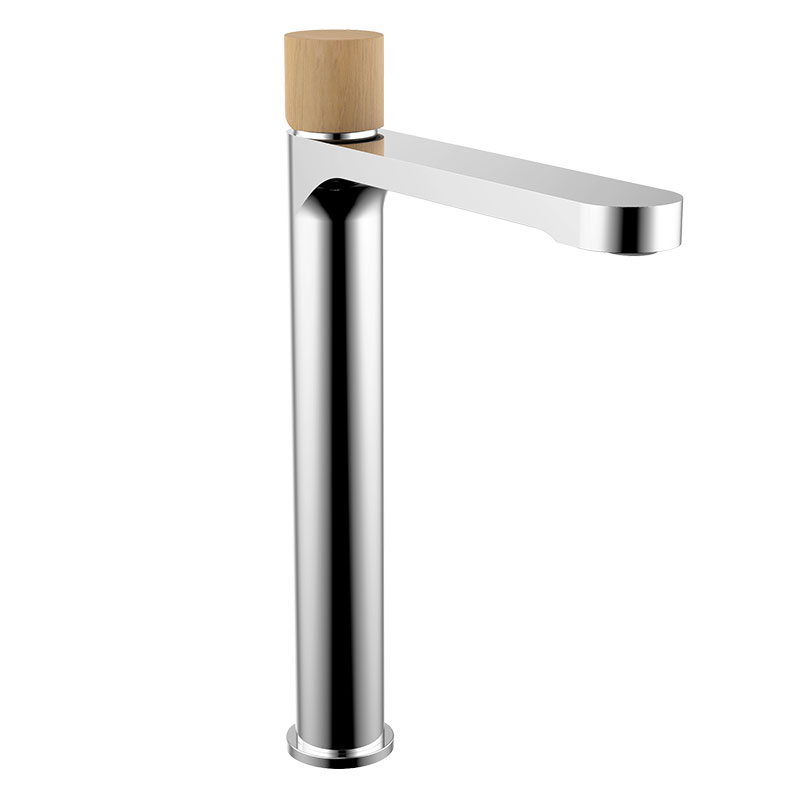 Mitigeur Lavabo Haut, chromé, manette personnalisable, Flow Round