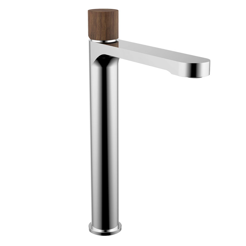 Mitigeur Lavabo Haut, chromé, manette personnalisable, Flow Round