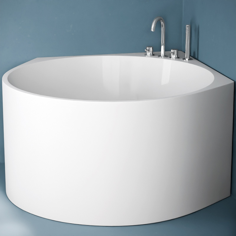 Baignoire îlot d'angle ronde, Ø98,7 ou Ø111 x 63 cm, Kios